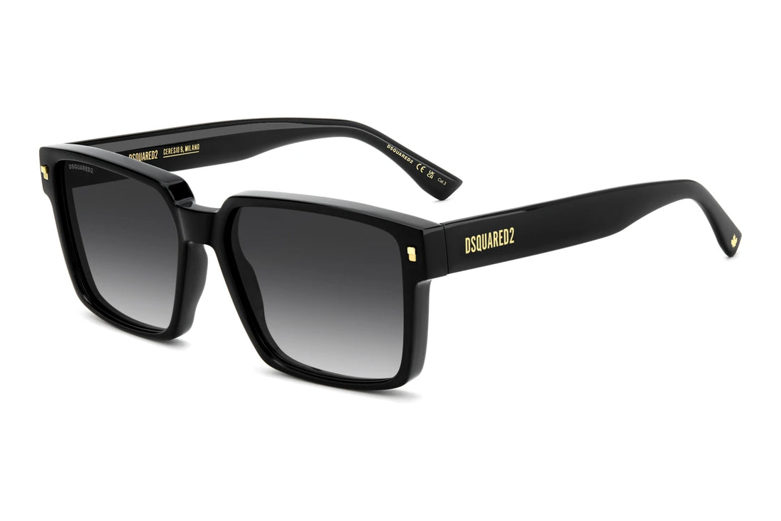 Occhiali da sole dsquared2 d2 0202/g/s 807 9o negro square masculino taglia 58mm - Vista principale