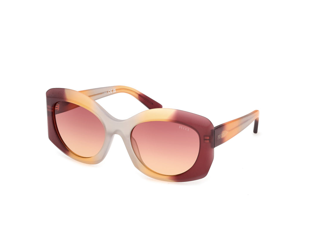 Sonnenbrillen emilio pucci ep0259 71t burdeos butterfly femenino größe 57mm - Hauptansicht