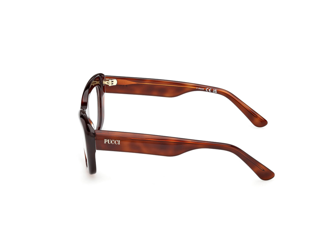 Occhiali da vista emilio pucci ep5273 052 havana oval femenino taglia 53mm - Vista dettagliata