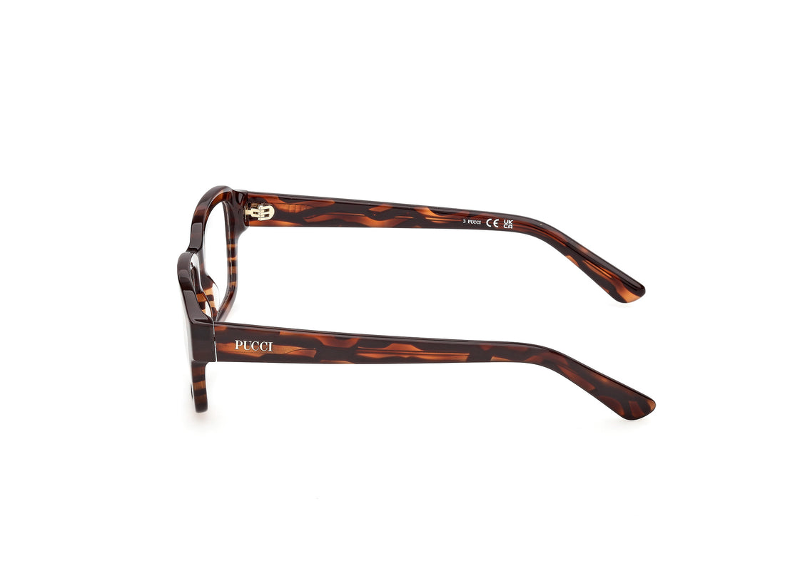 Brillen emilio pucci ep5283 056 havana rectangular femenino größe 53mm - Detailansicht