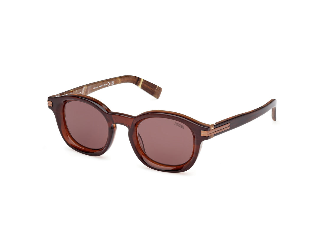 Occhiali da sole ermenegildo zegna ez0229 50e marron unisex taglia 47mm - Vista principale