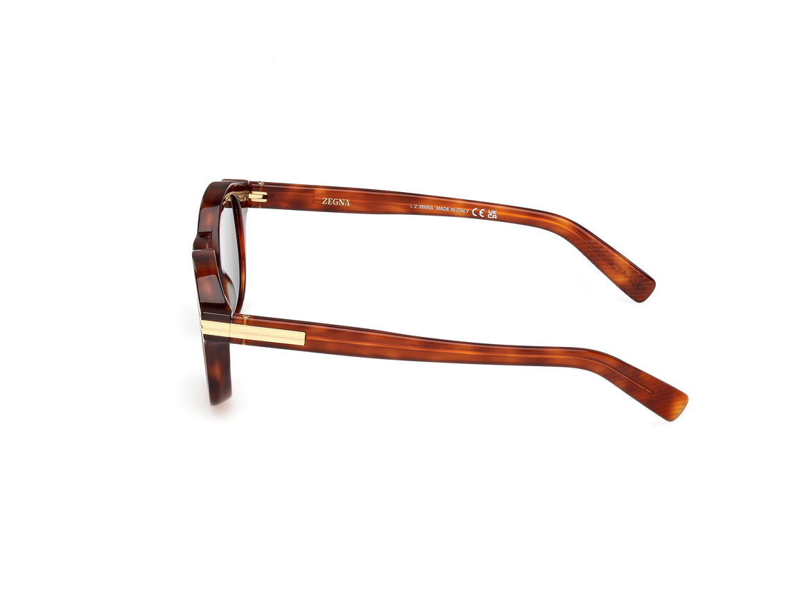 Óculos de sol ermenegildo zegna ez0229 52n havana unisex tamanho 47mm - Vista de detalhe