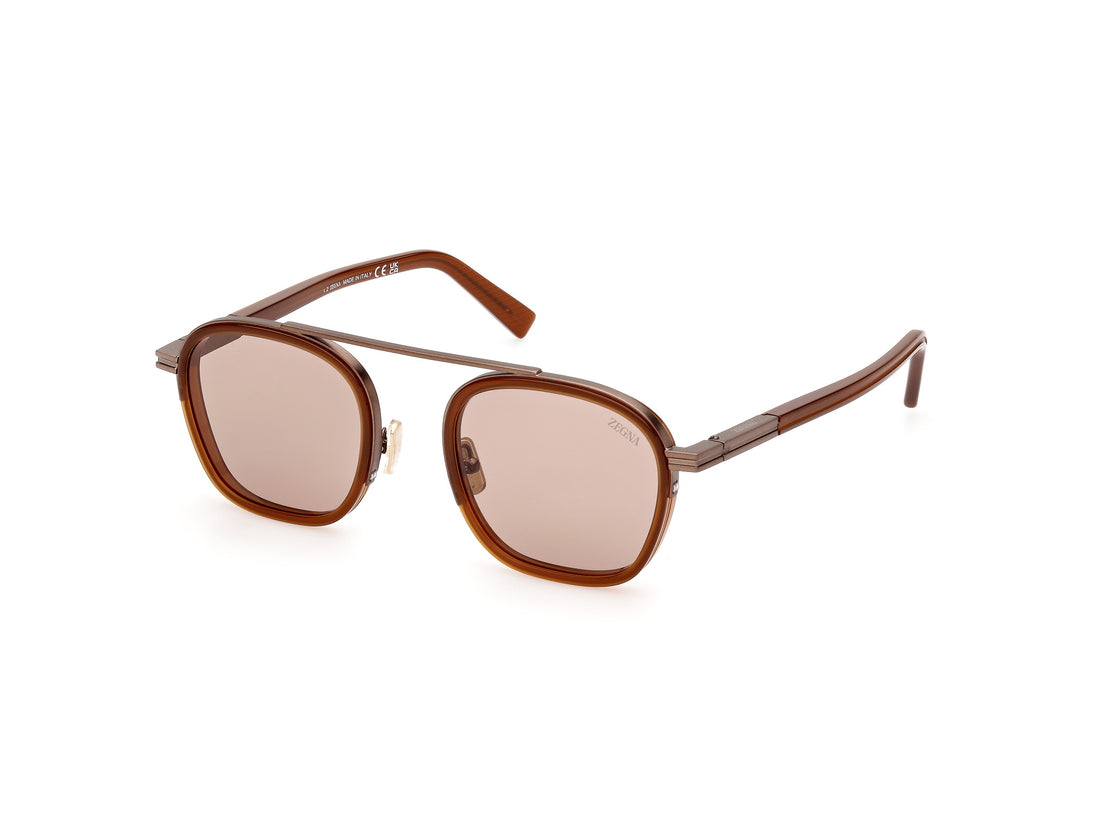 Occhiali da sole ermenegildo zegna ez0231 48j marron masculino taglia 51mm - Vista principale
