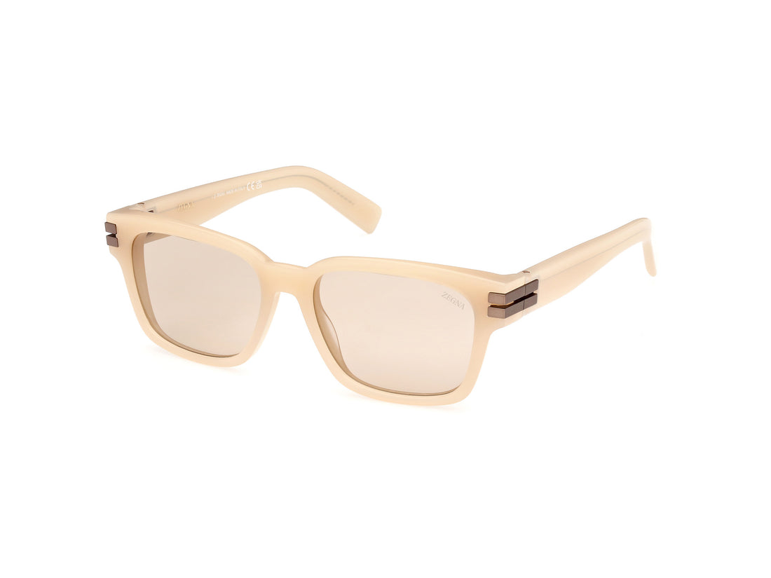 Lunettes de soleil ermenegildo zegna ez0237 57e beige masculino taille 55mm - Vue principale
