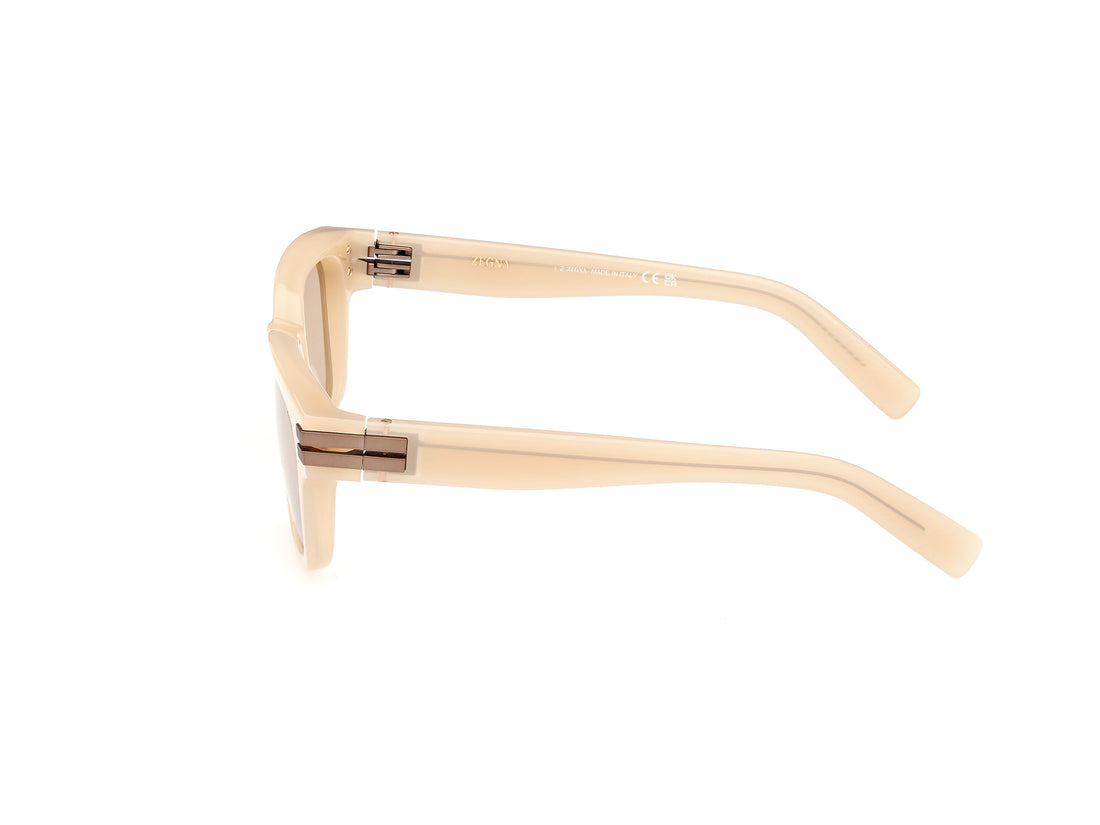 Lunettes de soleil ermenegildo zegna ez0237 57e beige masculino taille 55mm - Vue détaillée