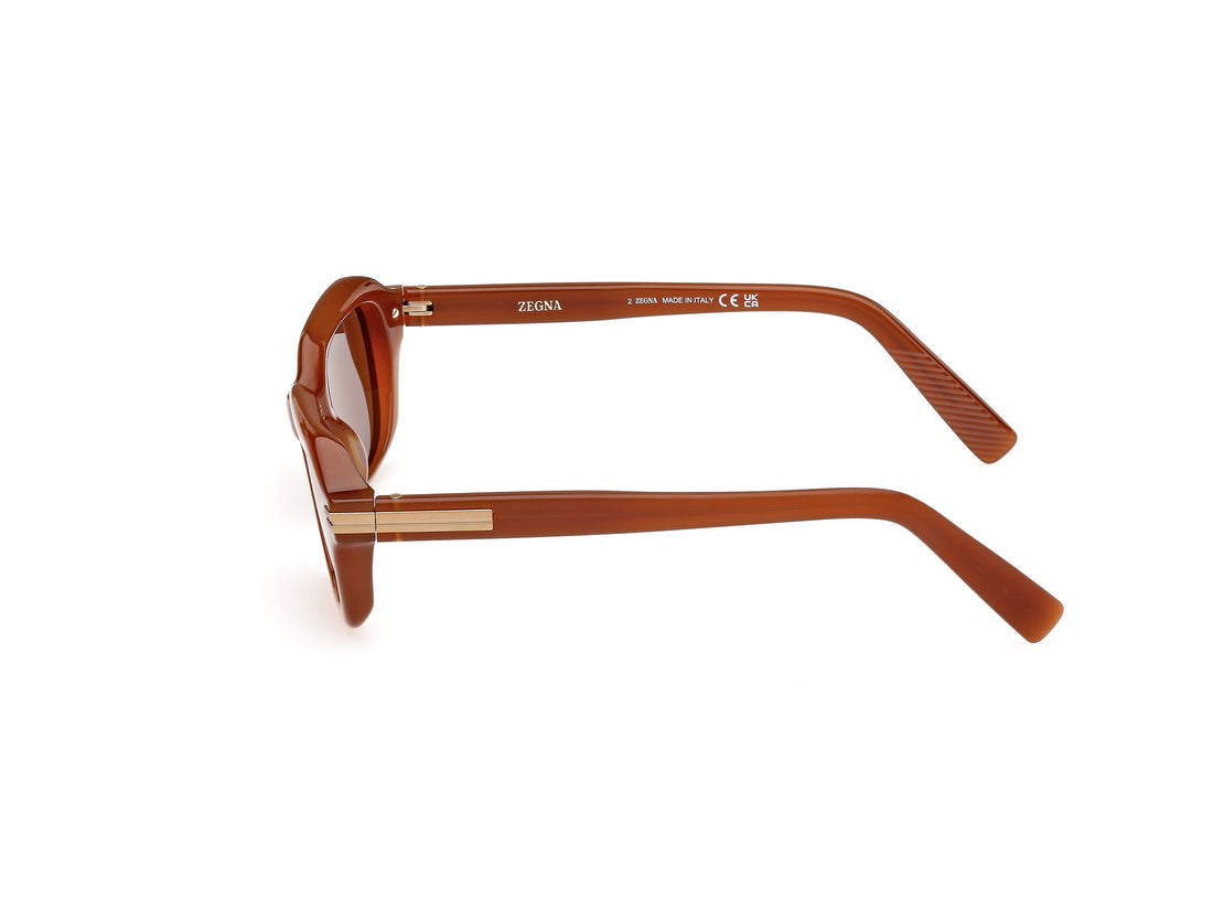 Lunettes de soleil ermenegildo zegna ez0239 45e marron masculino taille 51mm - Vue détaillée