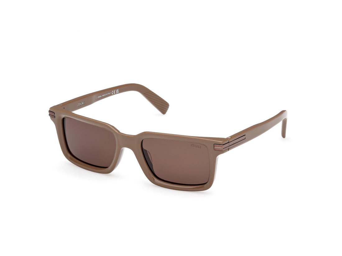 Lunettes de soleil ermenegildo zegna ez0249 45e marron rectangular masculino taille 53mm - Vue principale