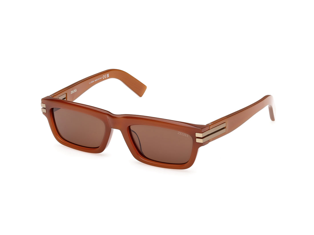 Sunglasses ermenegildo zegna ez0282 45e marron rectangular masculino size 56mm - Main view