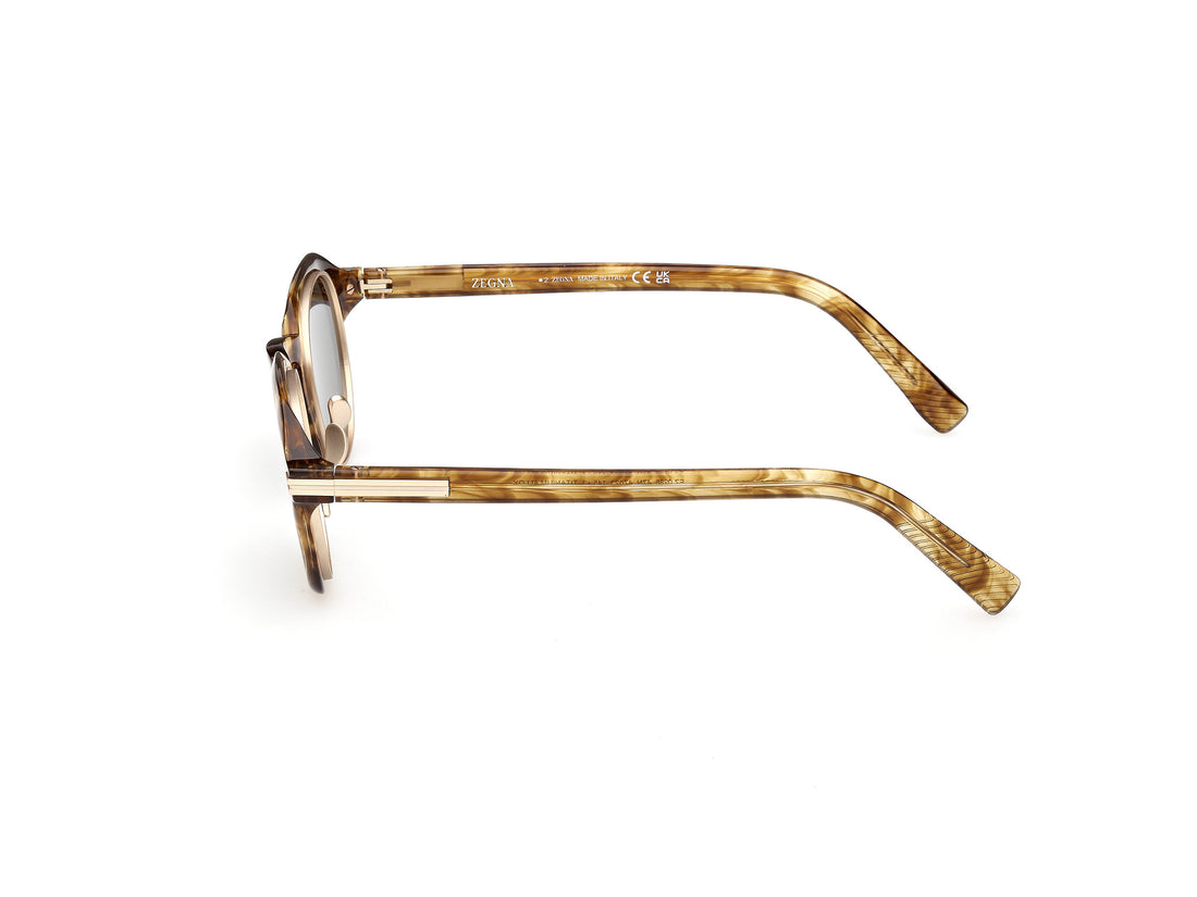 Sunglasses ermenegildo zegna ez0286 47n marron round masculino size 47mm - Detailed view