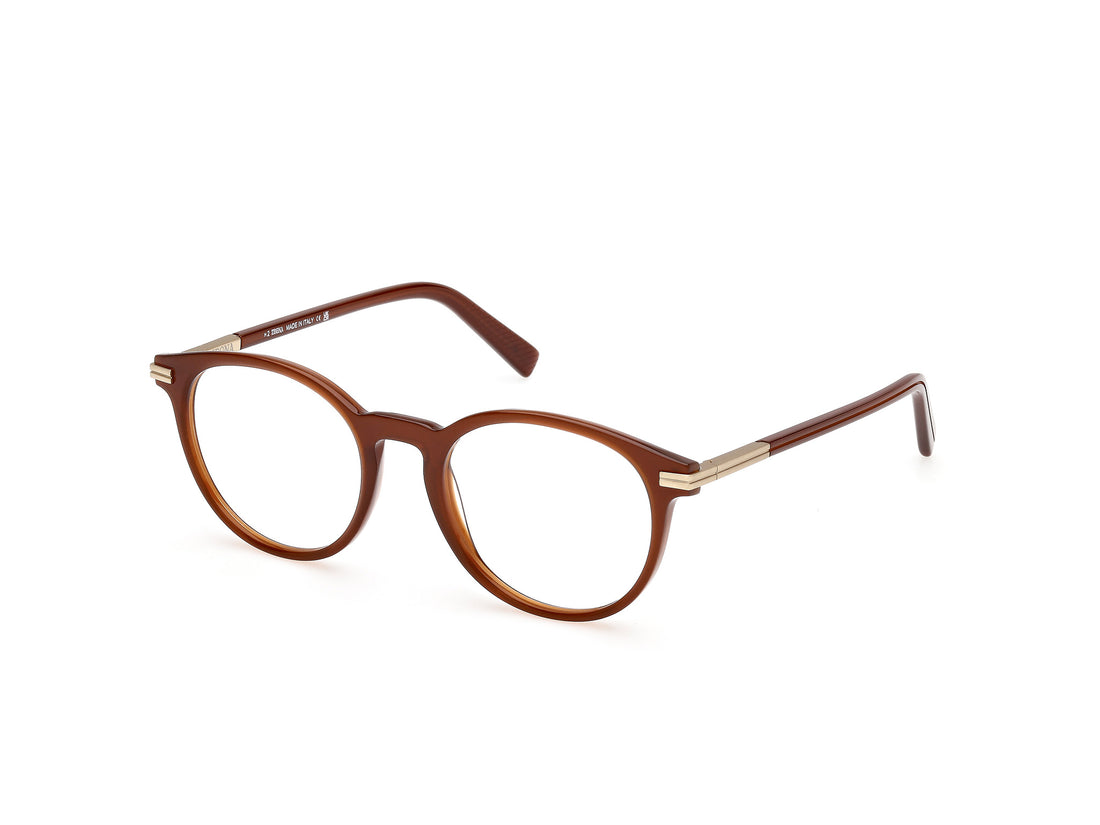 Lunettes de vue ermenegildo zegna ez5310 048 marron round masculino taille 50mm - Vue principale