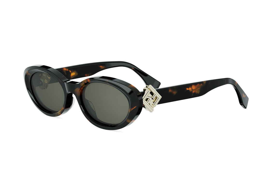 Lunettes de soleil fendi ff diamonds fe40140u 52n havana oval femenino taille 53mm - Vue principale