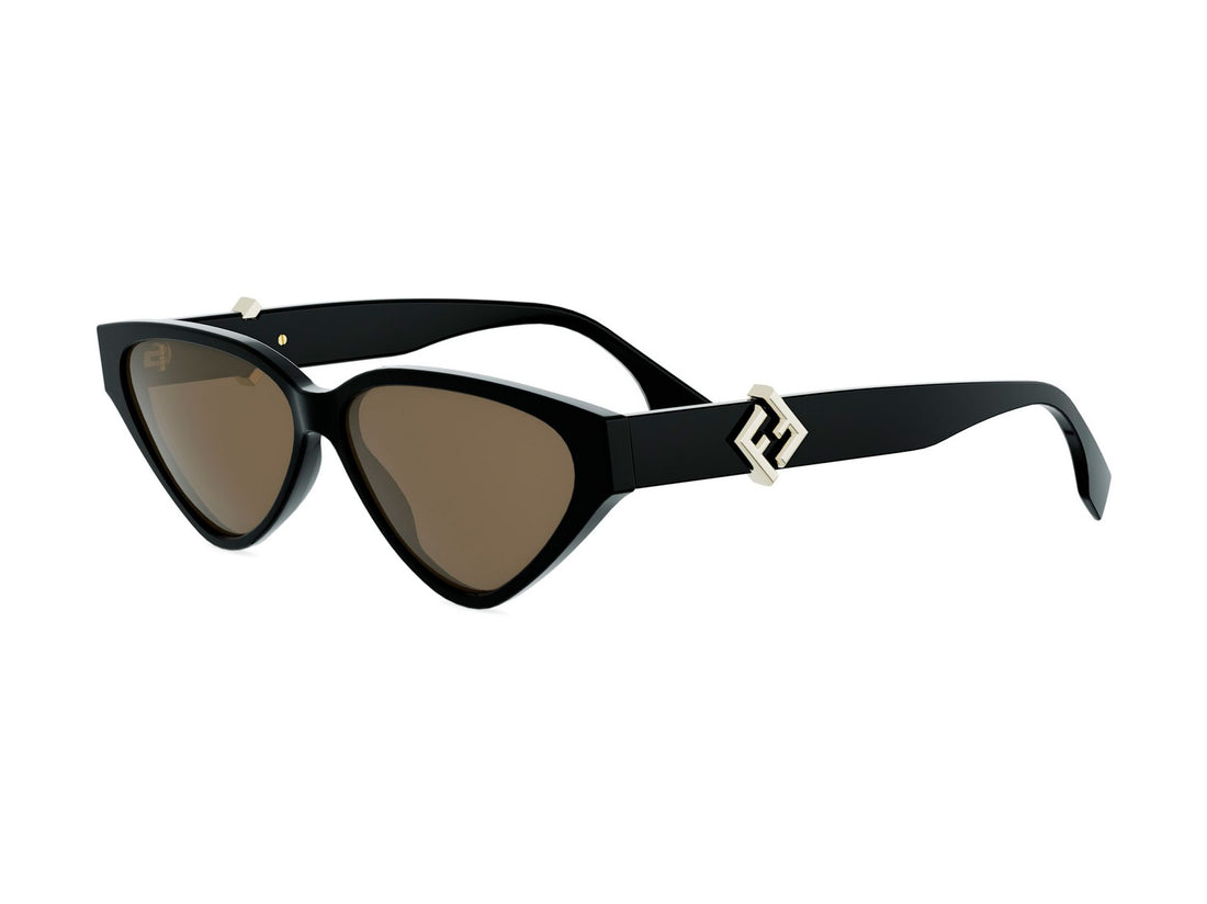 Lunettes de soleil fendi ff diamonds fe40184i 01e black cat eye femenino taille 57mm - Vue principale