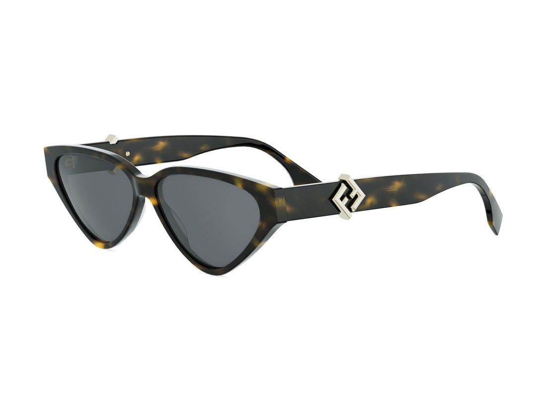 Lunettes de soleil fendi ff diamonds fe40184i 52a havana cat eye femenino taille 57mm - Vue principale
