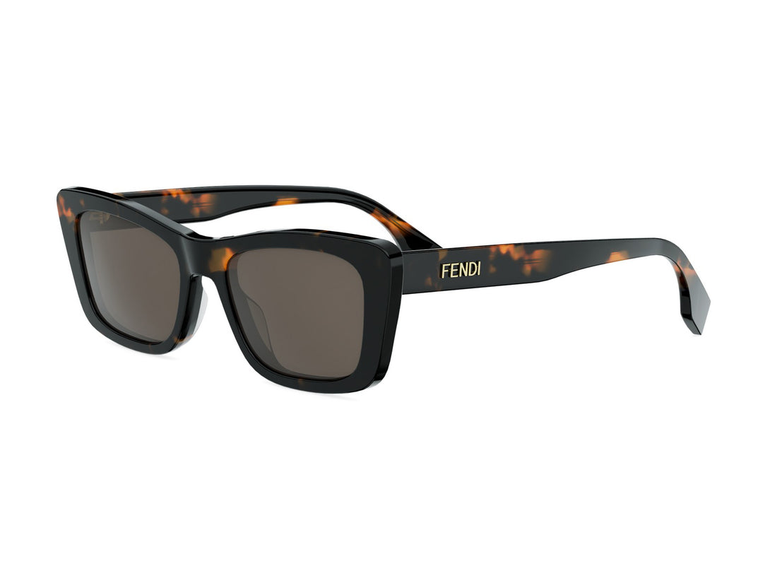Lunettes de soleil fendi lettering fe40185i 52n havana geometric femenino taille 53mm - Vue principale