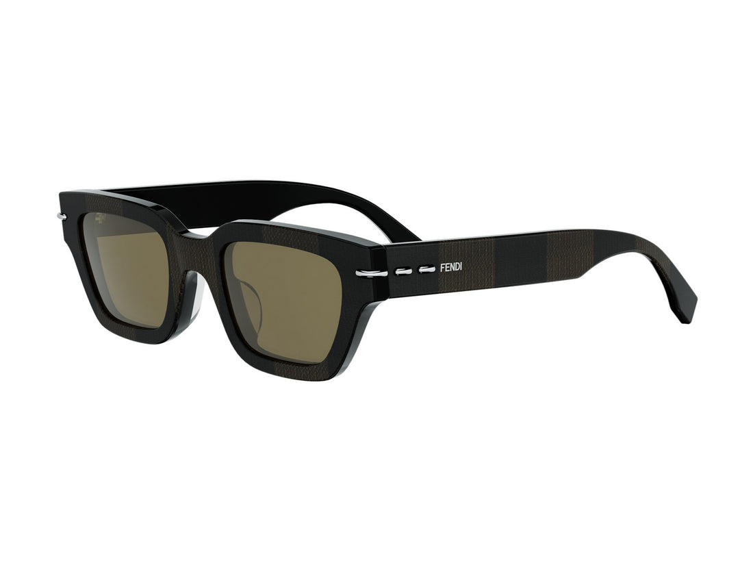 Lunettes de soleil fendi selleria fe40191i 50e brown rectangular masculino taille 50mm - Vue principale