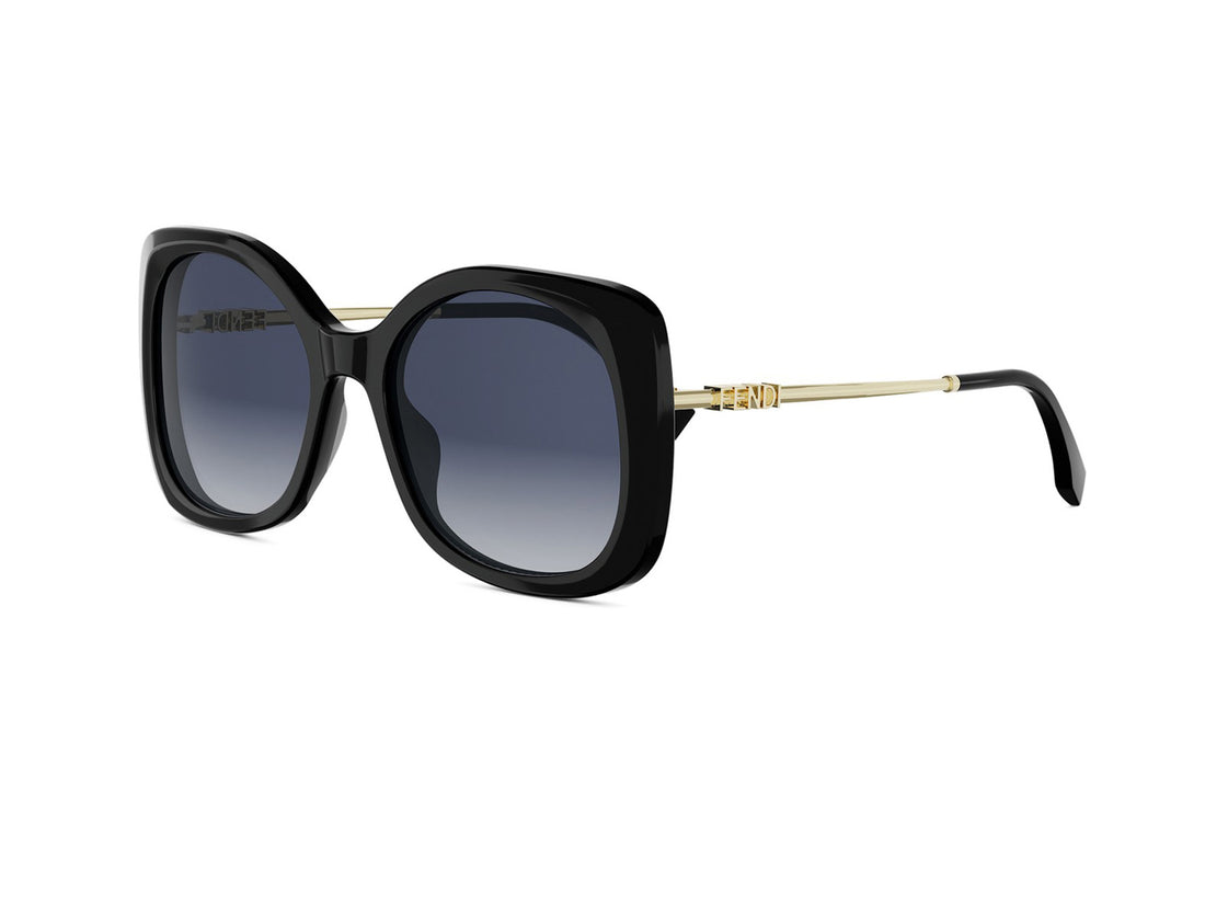 Lunettes de soleil fendigraphy fe40201i 01w black square femenino taille 55mm - Vue principale