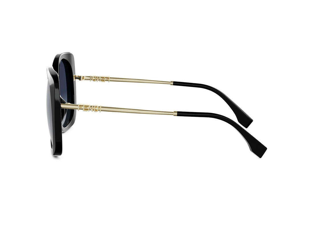 Lunettes de soleil fendigraphy fe40201i 01w black square femenino taille 55mm - Vue détaillée