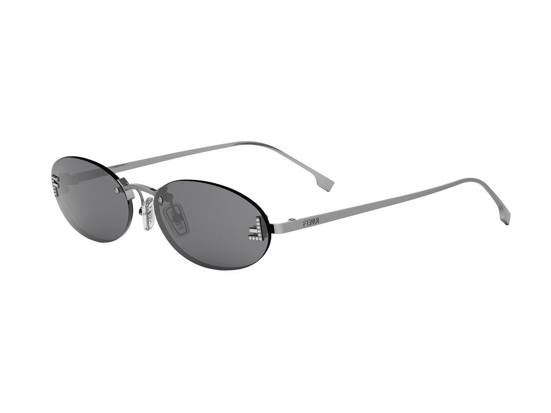 Lunettes de soleil fendi first crystal fe4075us 12a ruthenium oval femenino taille 54mm - Vue principale