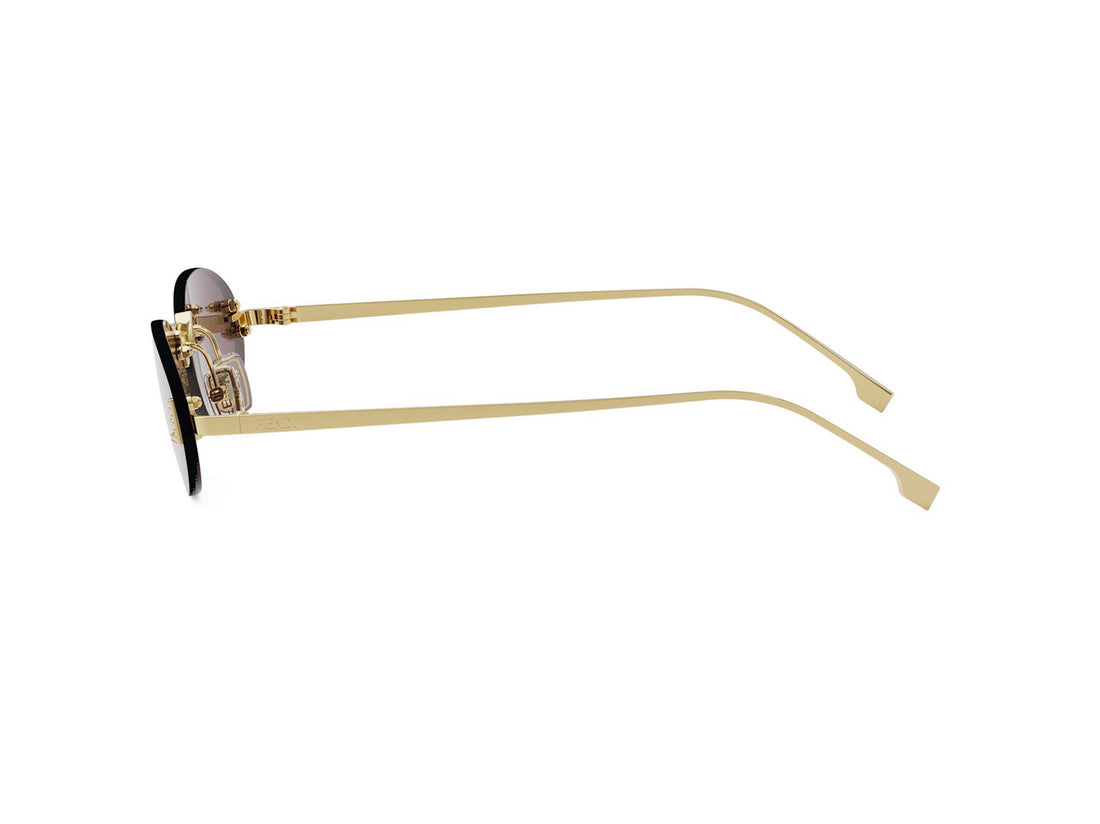 Lunettes de soleil fendi first crystal fe4075us 30y gold oval femenino taille 54mm - Vue détaillée
