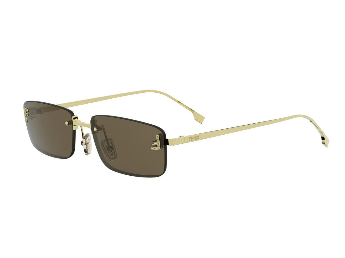 Lunettes de soleil fendi first crystal fe4172us 32e gold rectangular femenino taille 54mm - Vue principale