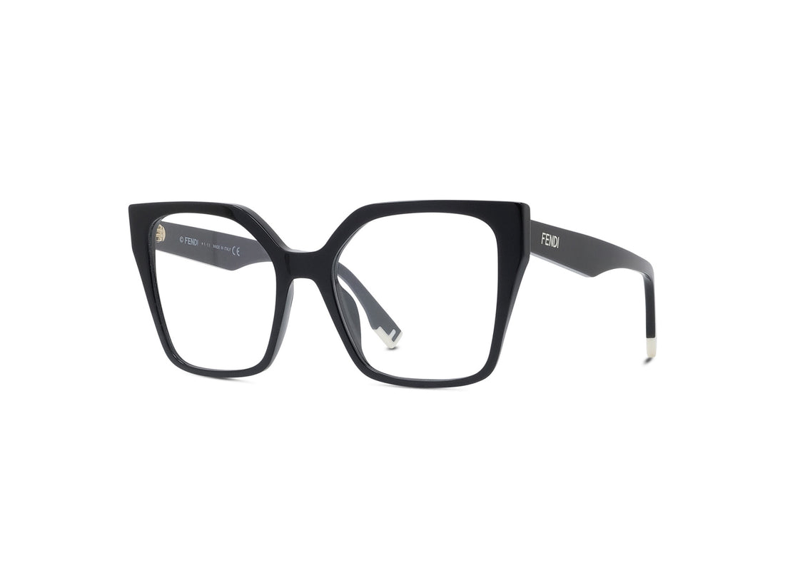 Prescription glasses fendi way fe50002i 001 black geometric femenino size 54mm - Main view