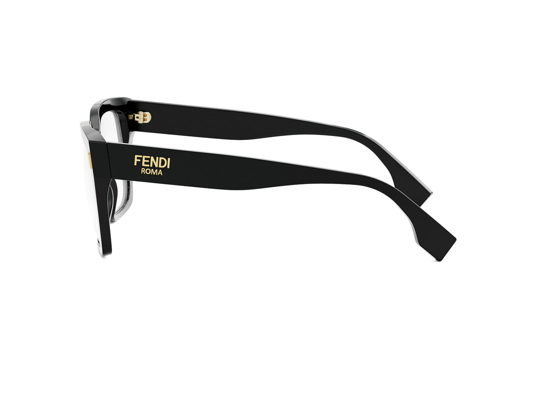 Prescription glasses fendi roma fe50085i 001 black square femenino size 53mm - Detailed view
