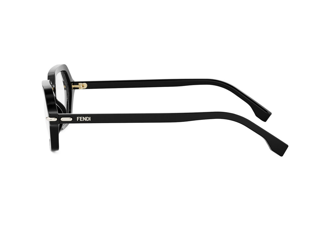 Prescription glasses fendi selleria fe50125i 001 black geometric femenino size 54mm - Detailed view