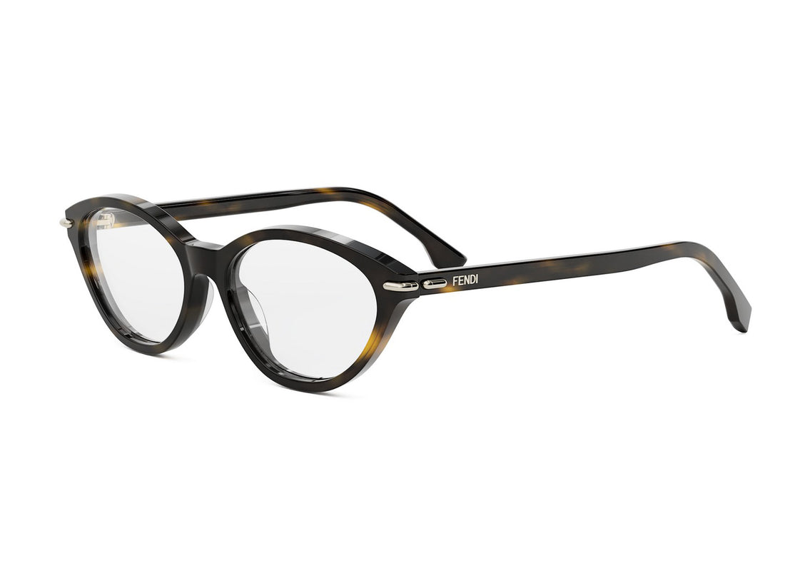 Prescription glasses fendi selleria fe50126i 052 havana cat eye femenino size 53mm - Main view