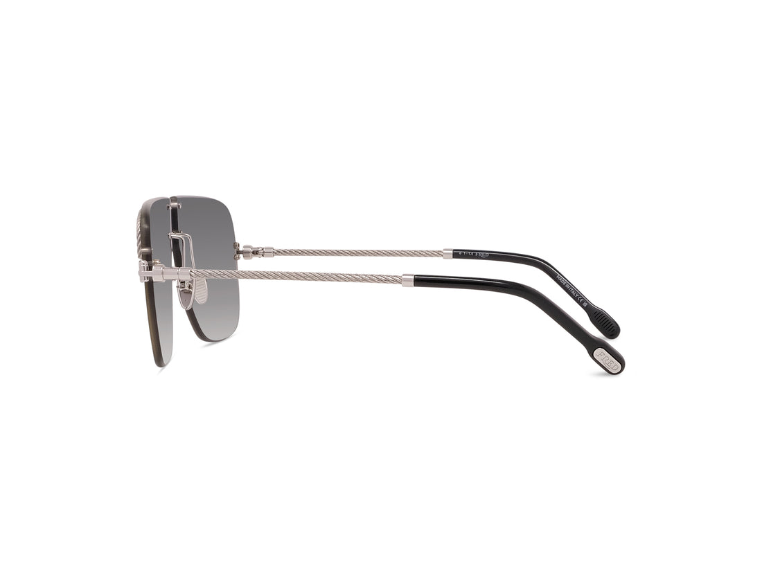 Lunettes de soleil fred manille cable fg40071u 16b palladium rectangular masculino taille 63mm - Vue détaillée