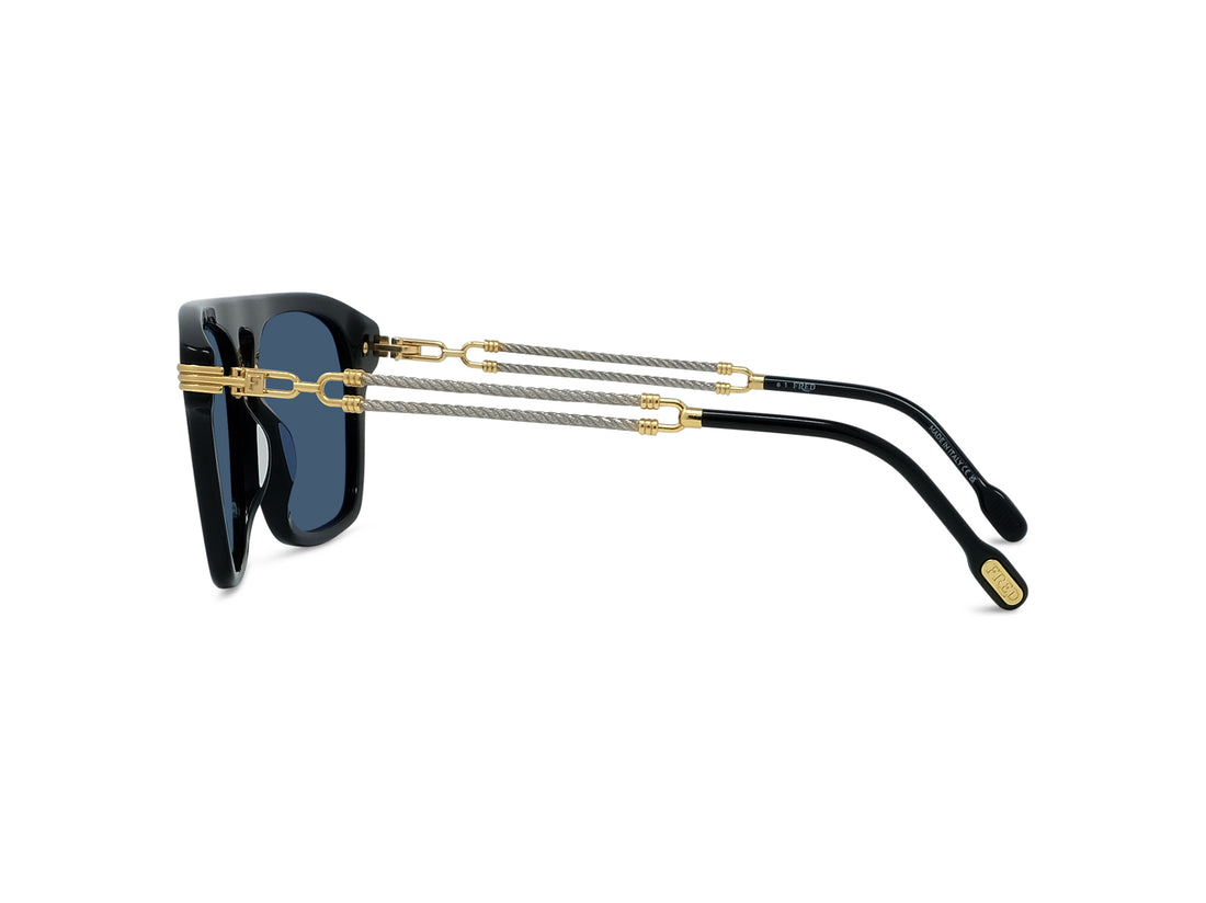 Lunettes de soleil fred double cable fg40076i 01v black square masculino taille 57mm - Vue détaillée
