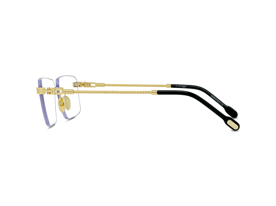 Prescription glasses fred godron fg50032u 030 gold geometric masculino size 58mm - Detailed view