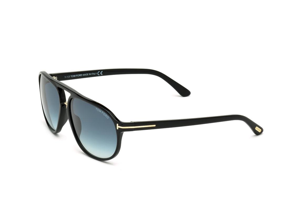 Occhiali da sole tom ford ft0447 01p negro oval masculino taglia 60mm - Vista dettagliata