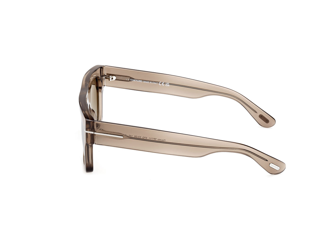 Occhiali da sole tom ford ft0711 fausto 47q marron square masculino taglia 53mm - Vista dettagliata