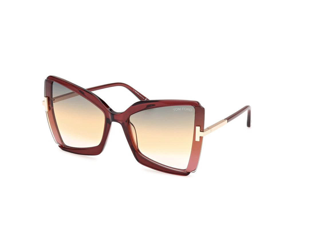 Gafas de sol tom ford ft0766 gia 69t burdeos square femenino talla 63mm - Vista principal