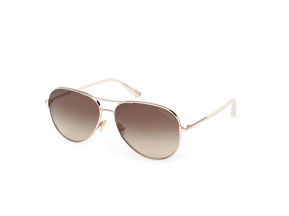 Gafas de sol tom ford ft0823 clark 28k dorado pilot unisex talla 59mm - Vista principal