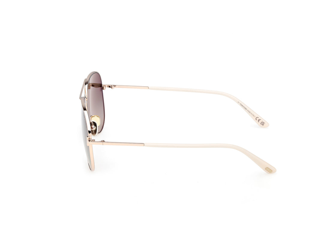 Gafas de sol tom ford ft0823 clark 28k dorado pilot unisex talla 59mm - Vista de detalle