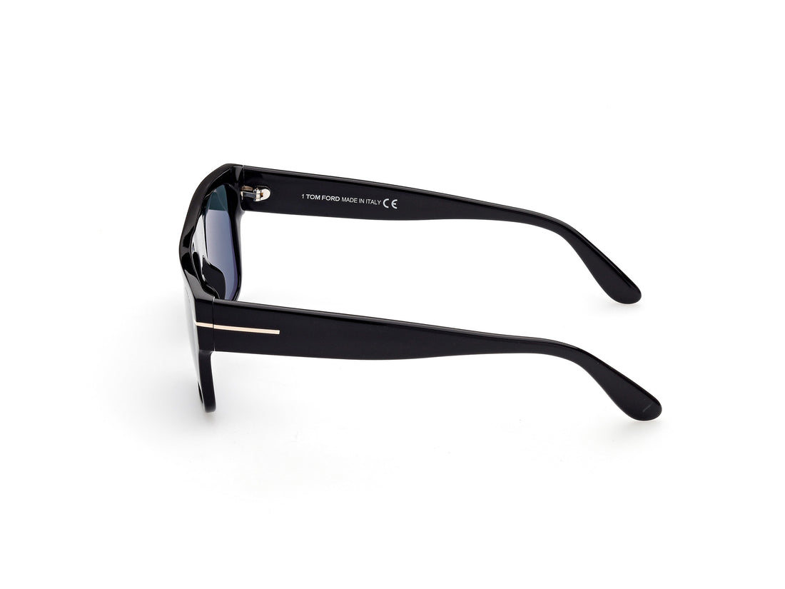 Occhiali da sole tom ford ft0907 dunning-02 01v negro rectangular masculino taglia 55mm - Vista dettagliata