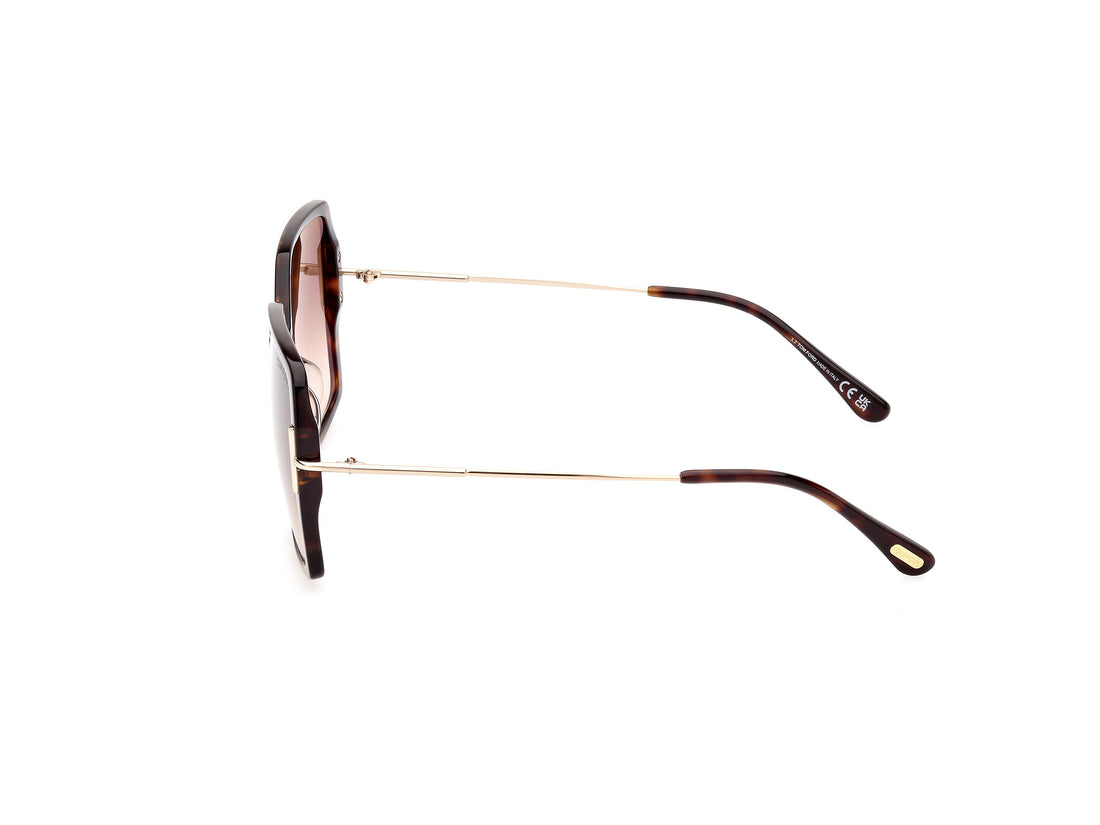 Sonnenbrillen tom ford ft1039 joanna 52f havana butterfly femenino größe 59mm - Detailansicht