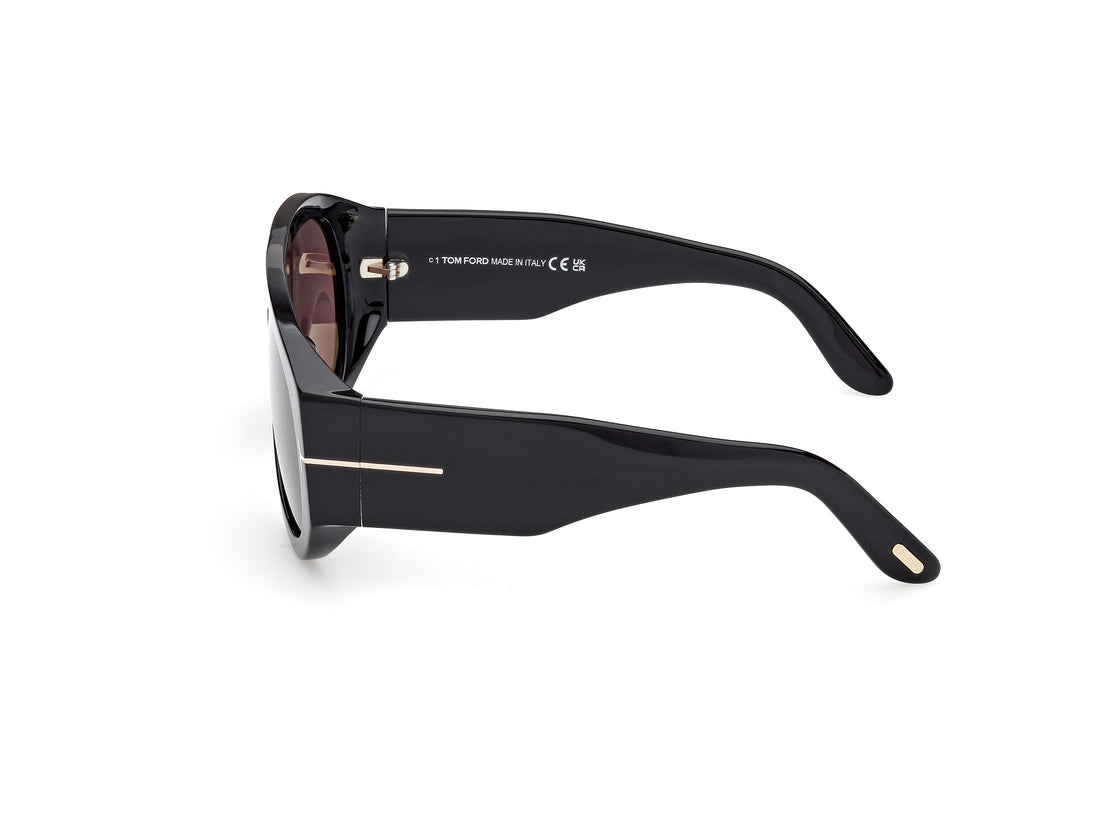 Lunettes de soleil tom ford ft1044 bronson 01a negro pilot masculino taille 60mm - Vue détaillée