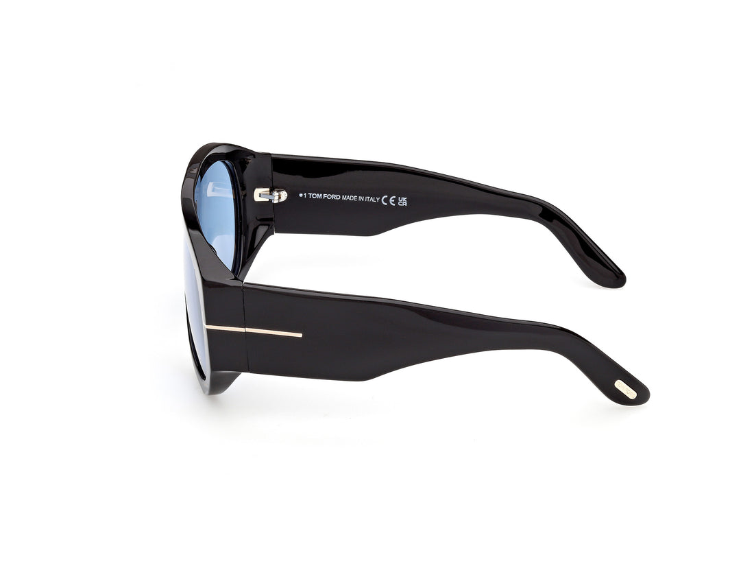 Lunettes de soleil tom ford ft1044 bronson 01v negro pilot masculino taille 60mm - Vue détaillée