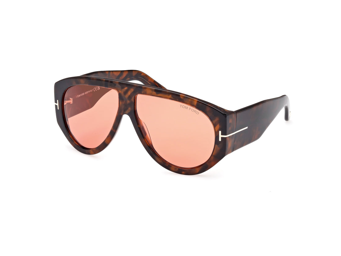 Lunettes de soleil tom ford ft1044 bronson 52s havana pilot masculino taille 60mm - Vue principale