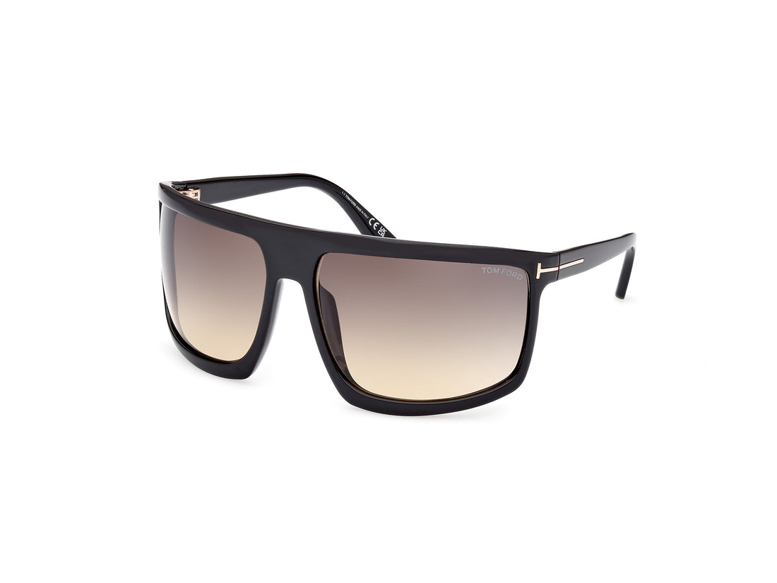 Sonnenbrillen tom ford ft1066 clint-02 01b negro shield unisex größe 68mm - Hauptansicht