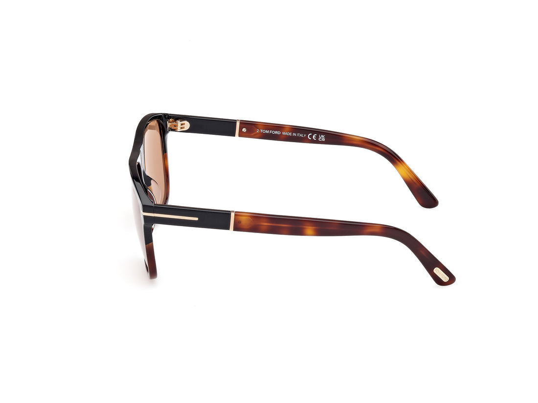 Gafas de sol tom ford ft1081 frances 05e negro square masculino talla 58mm - Vista de detalle