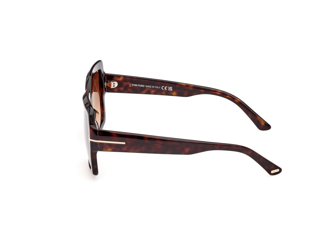Gafas de sol tom ford ft1082 kaya 52f havana square femenino talla 54mm - Vista de detalle