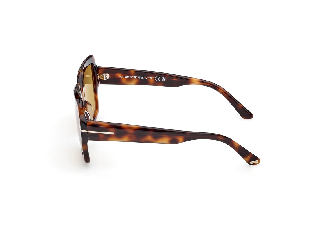 Gafas de sol tom ford ft1082 kaya 53e havana square femenino talla 54mm - Vista de detalle