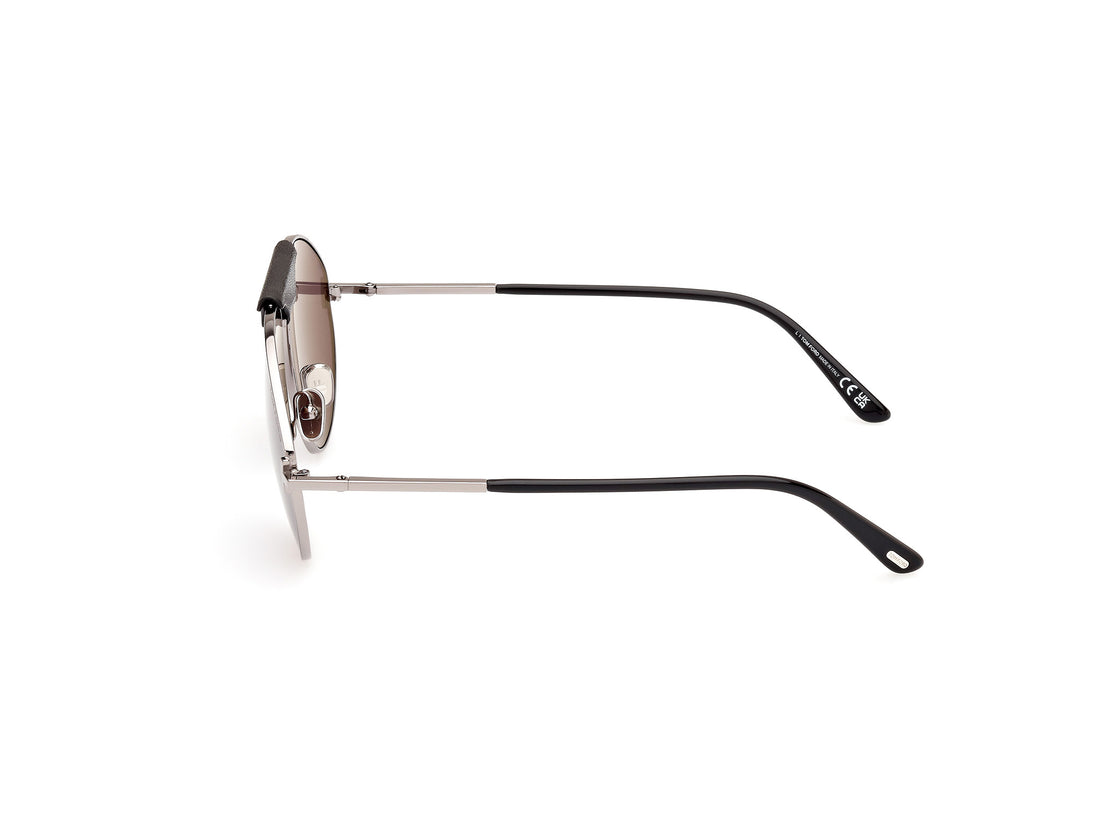 Gafas de sol tom ford ft1095 14a plateado pilot masculino talla 60mm - Vista de detalle