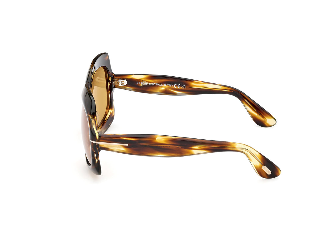Gafas de sol tom ford ft1155 ren 52e havana geometric femenino talla 60mm - Vista de detalle