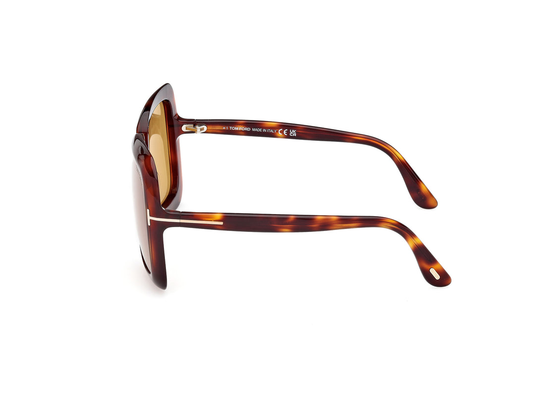 Gafas de sol tom ford ft1156 lorelai 52e havana square femenino talla 59mm - Vista de detalle