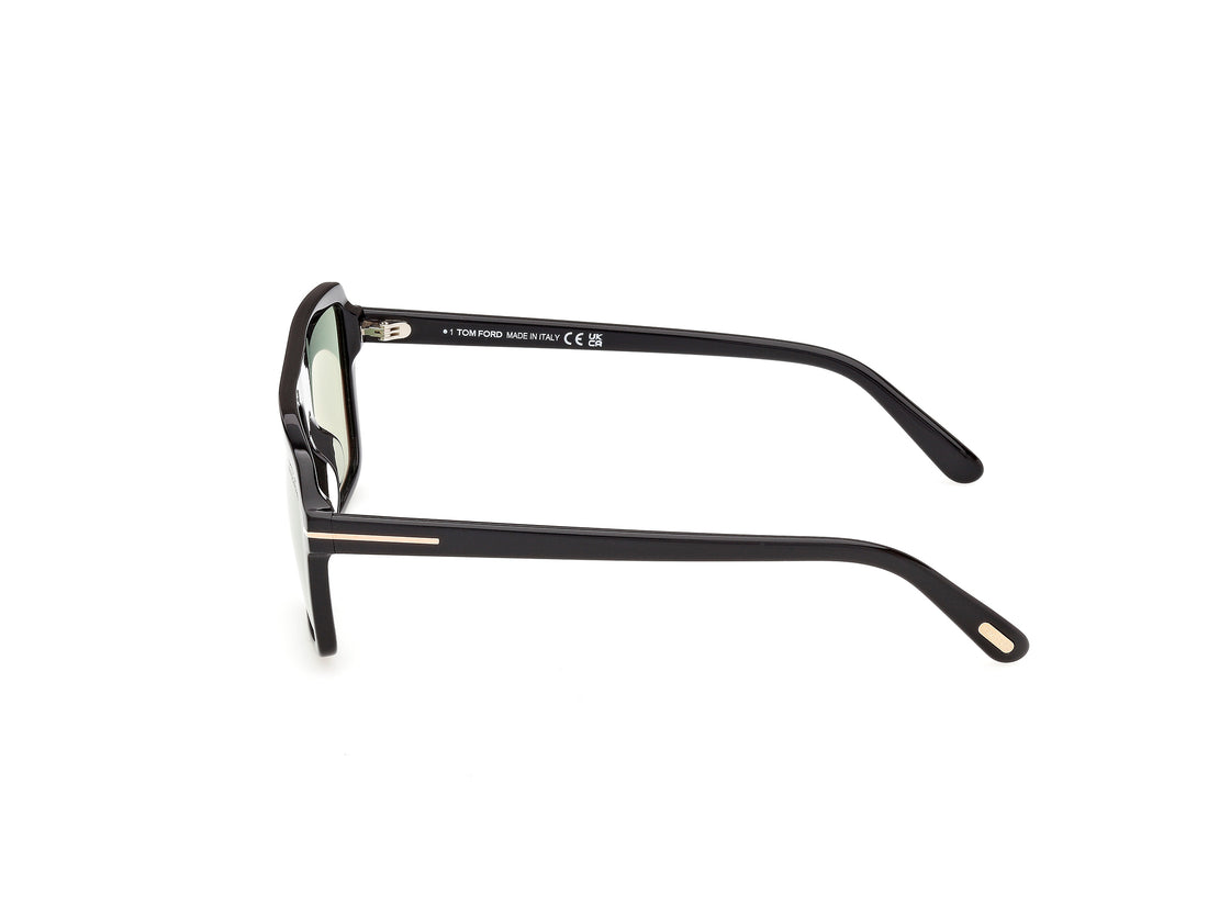 Gafas de sol tom ford ft1176 vincent 01n negro pilot masculino talla 56mm - Vista de detalle