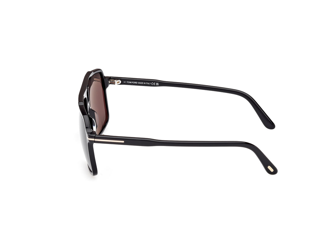 Occhiali da sole tom ford ft1177 kemp 01a negro navigator masculino taglia 59mm - Vista dettagliata